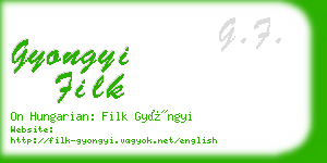 gyongyi filk business card